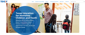 Texas Education for Homeless Children and Youth Website